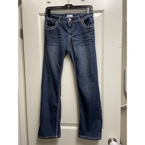 Xhilaration Blue Stone Wash Straight Leg Blue Denim Size 14